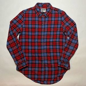 VANS Button Longsleeve Flannel Red/Blue Sz. M